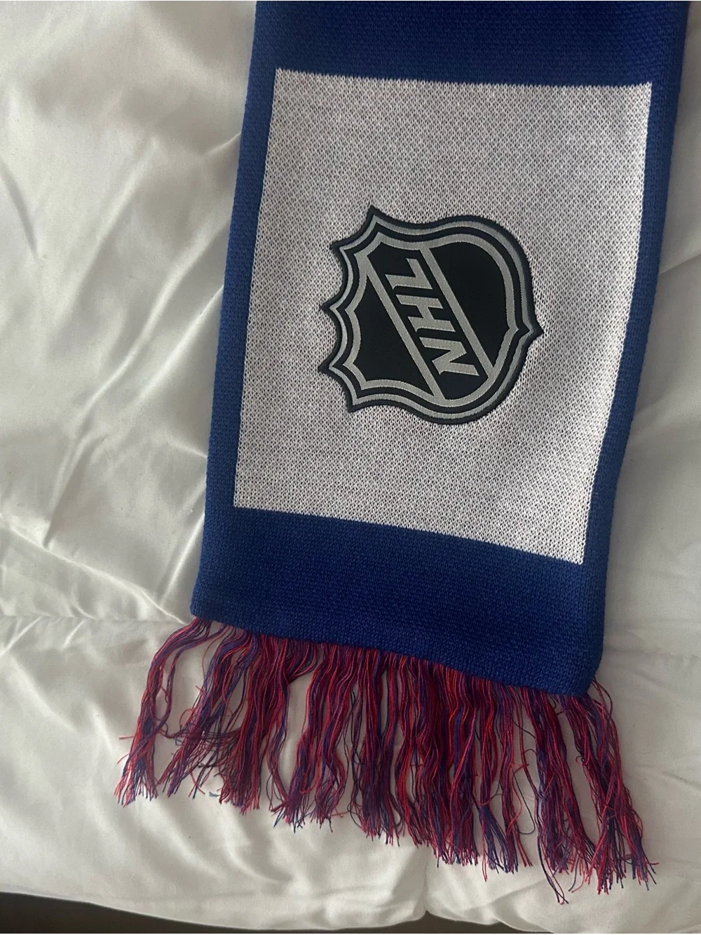Fanatics Blue, Red & White Rangers Knit Scarf